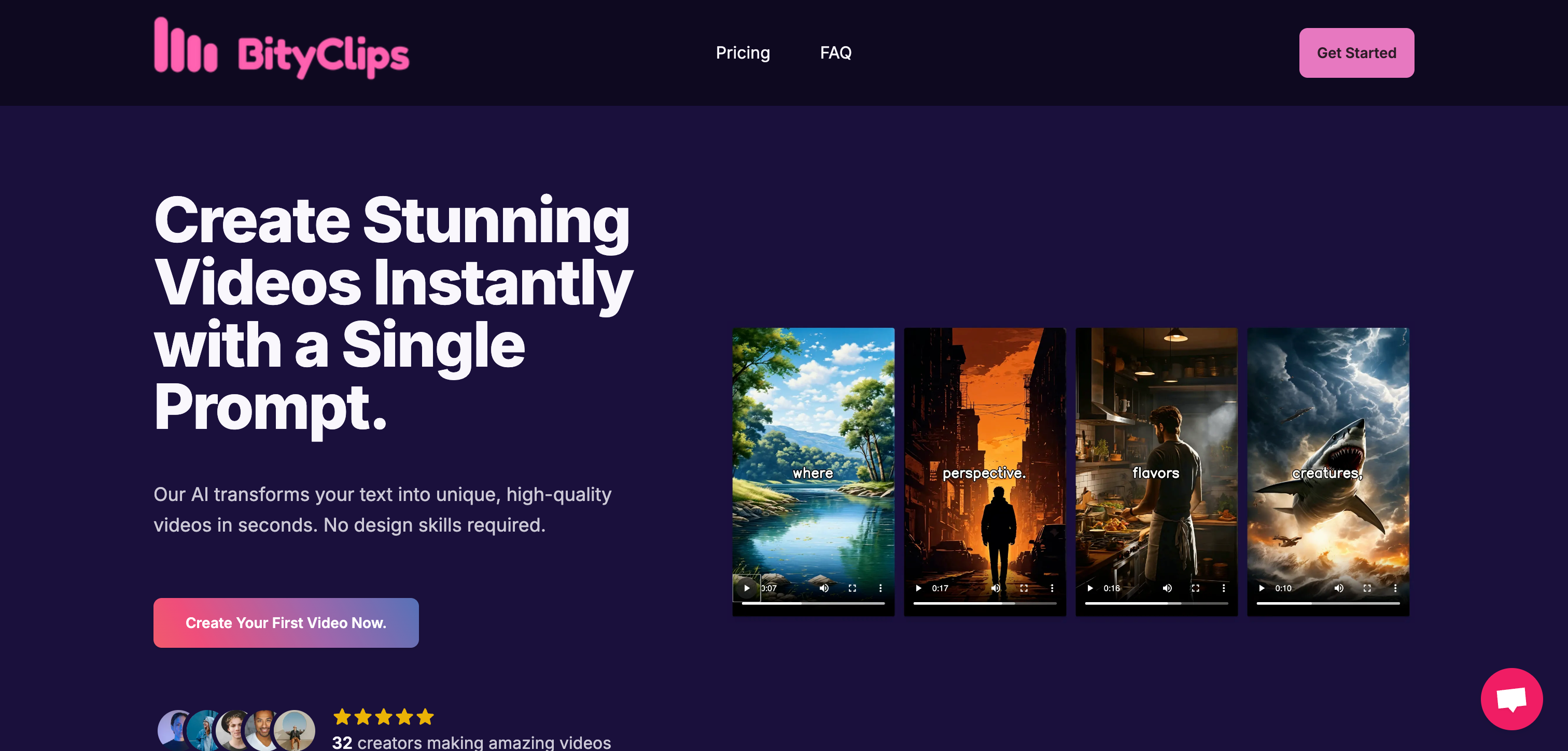 BityClips Interface screenshot