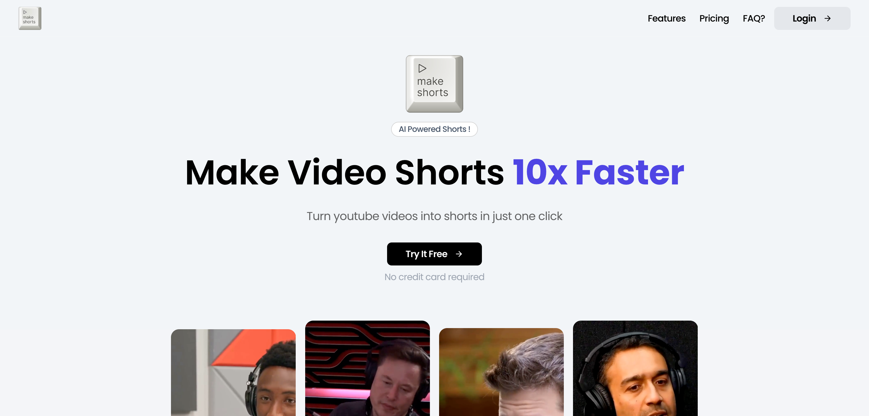 MakeShorts Interface screenshot