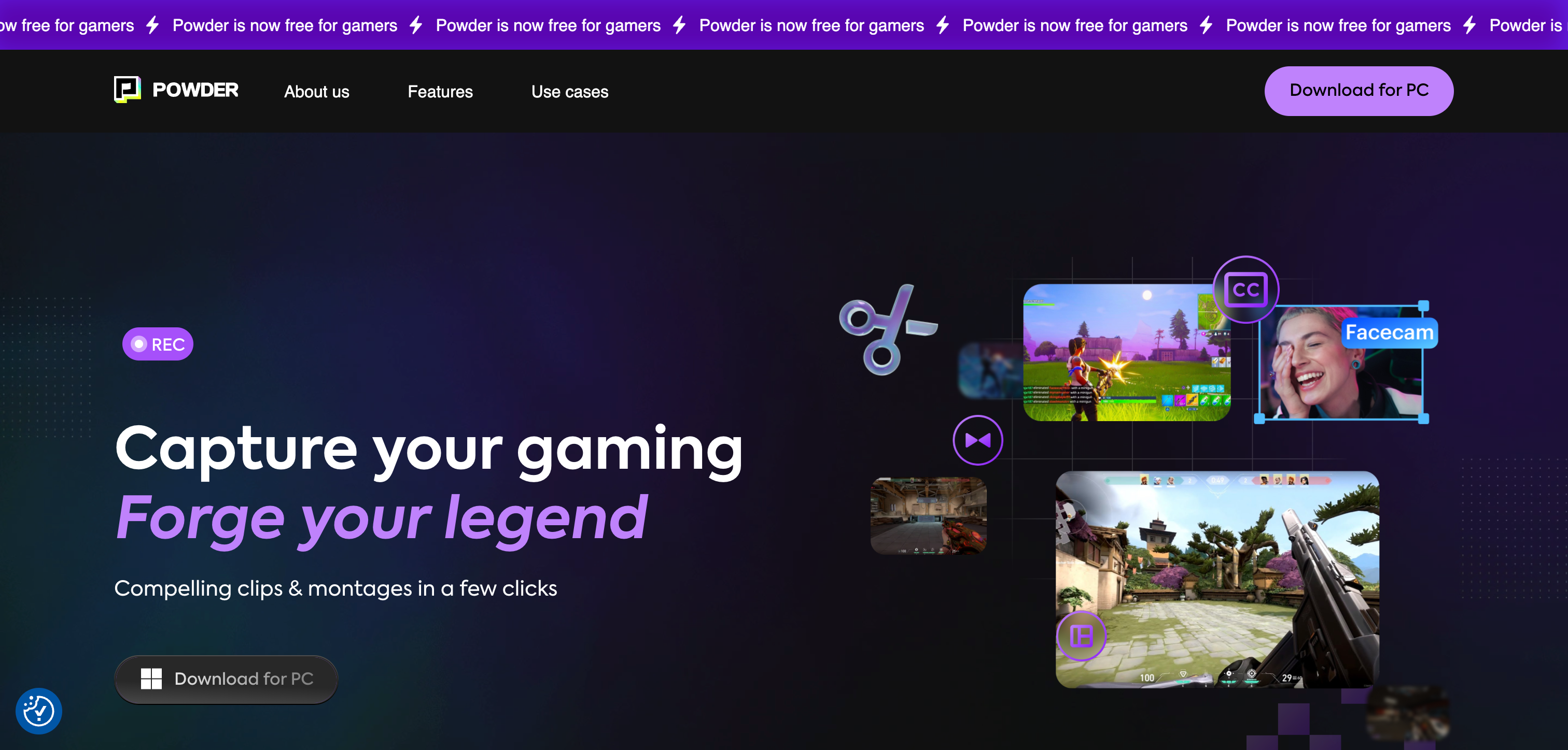 PowderGG Interface screenshot