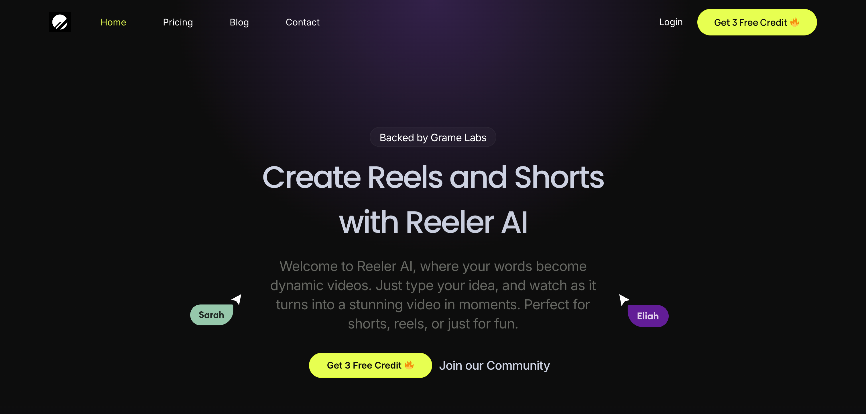 Reelerai Interface screenshot