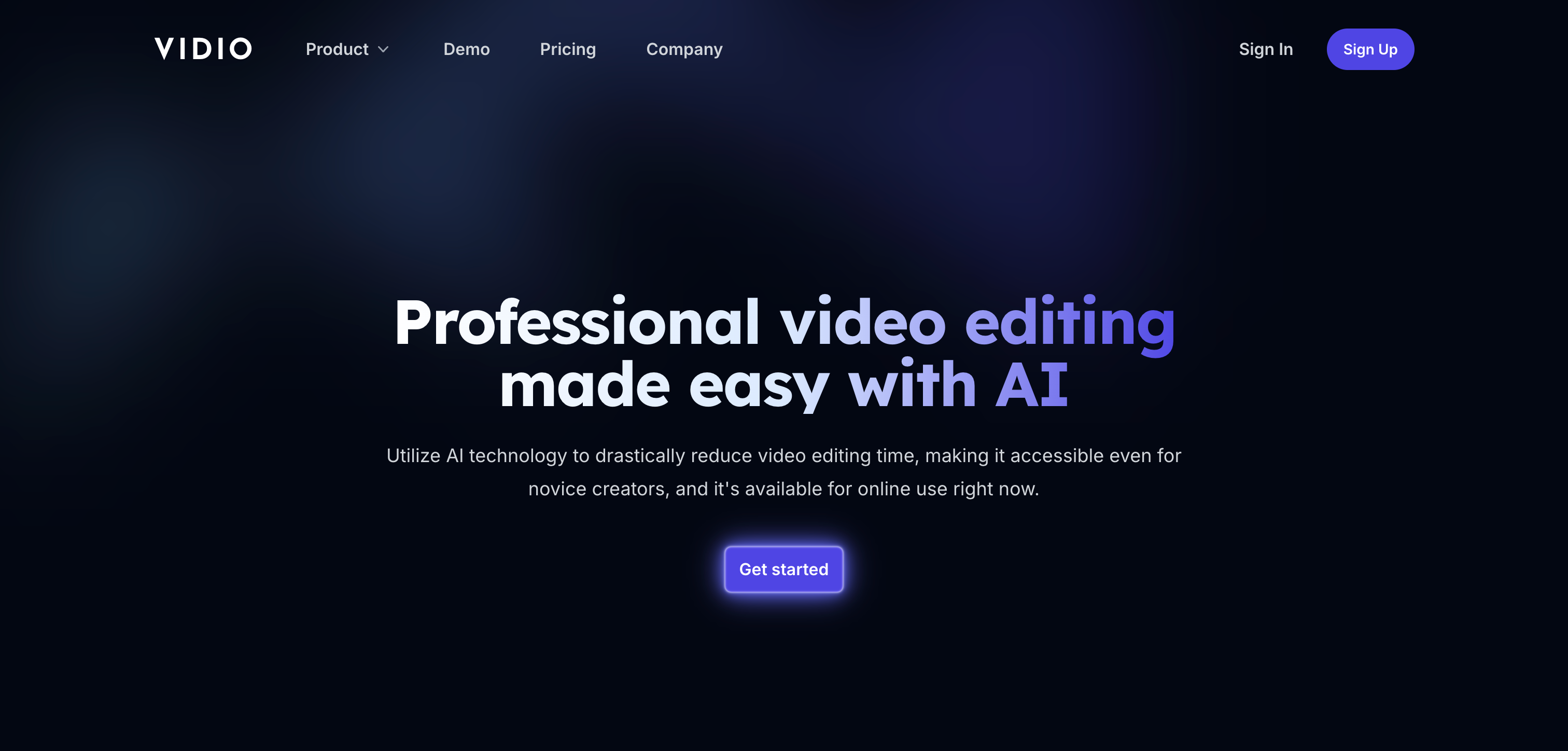 Vidio Interface screenshot