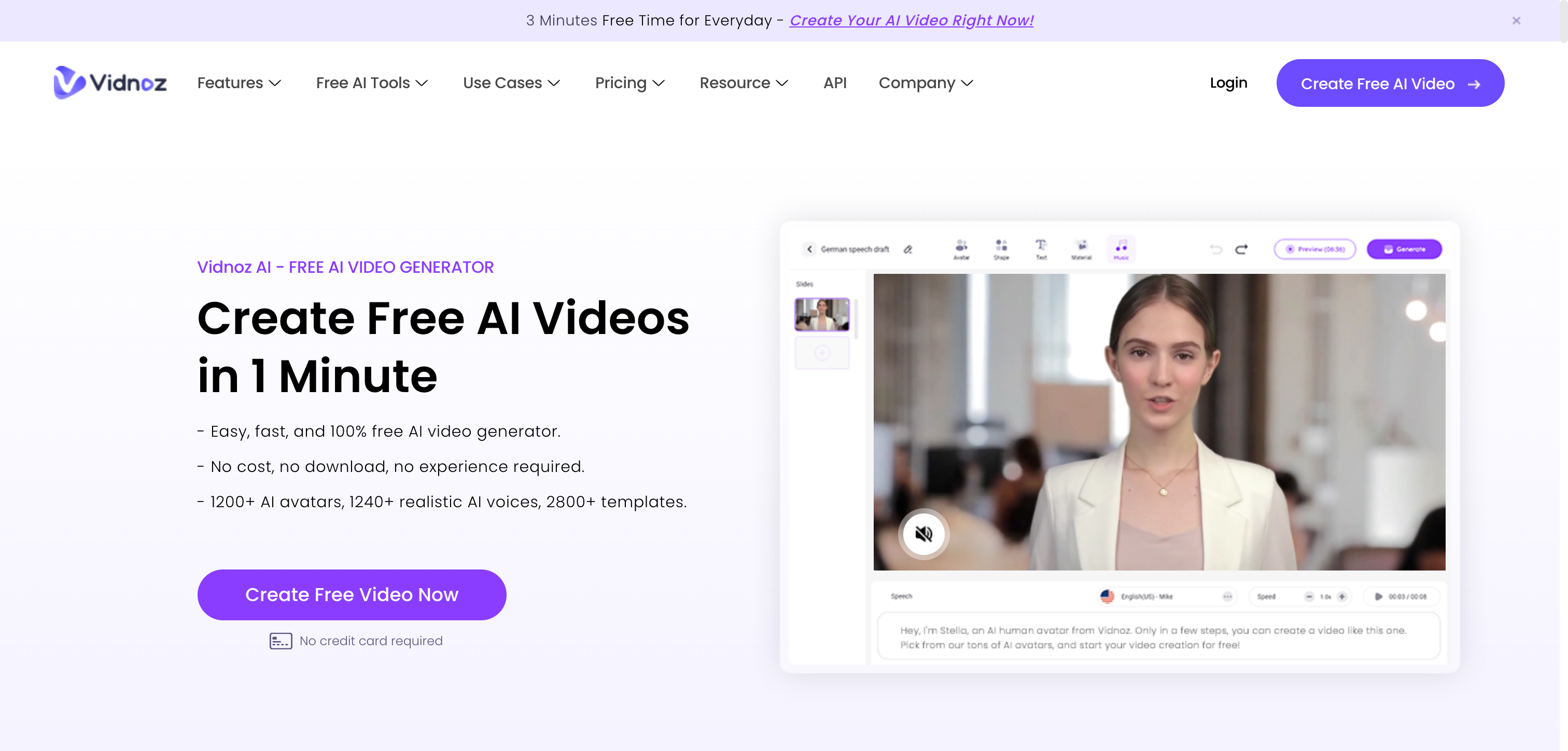 VidNoz Interface screenshot